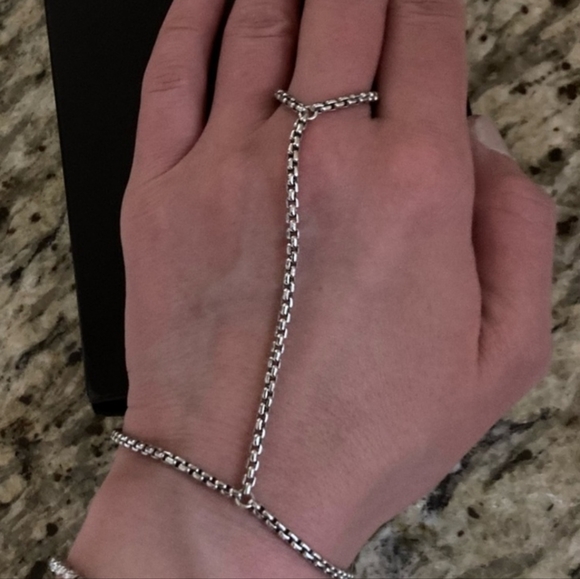 STERLING SILVER HAND BRACELET - Picture 2 of 5